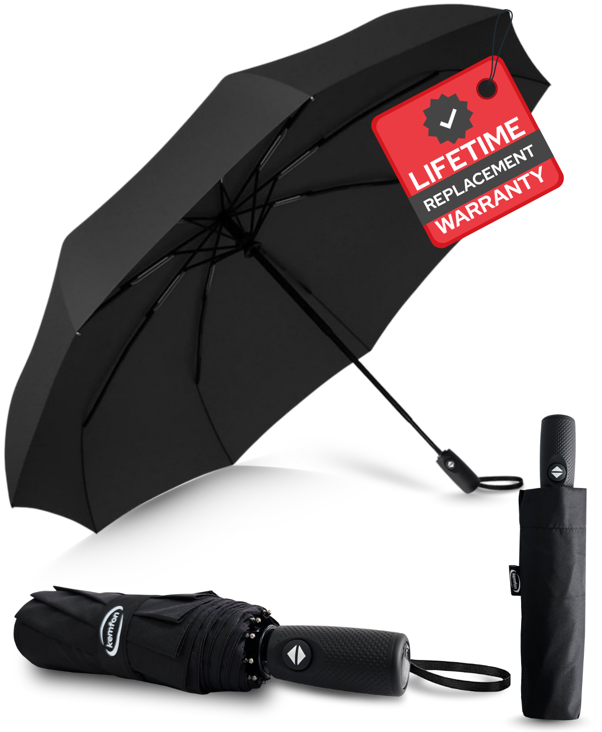 Kemfom Compact Windproof Automatic Open and Close Travel Umbrella